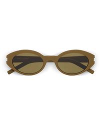 Saint Laurent - Sl 557 Oval-Frame Sunglasses - Lyst