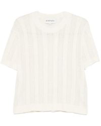 Bompard - Pointelle Round-Neck Knitted Sweater - Lyst