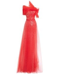 Gemy Maalouf - Robe Ornée De Sequins À Détail De Nœud - Lyst
