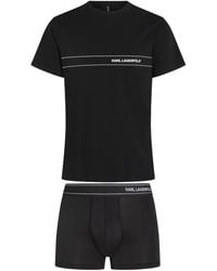 Karl Lagerfeld - T-Shirts Mit Logo-Print (2Er-Set) - Lyst