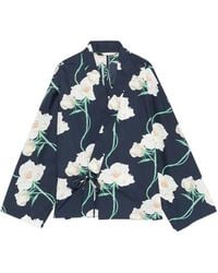 KENZO - V-Neck Floral-Print Shirt - Lyst