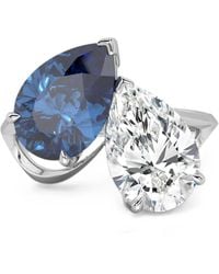 SOLO for Diamonds - Diamond Sapphire Ring - Lyst