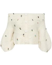 Hellessy - Schulterfreier Lian Pullover Mit Perlen - Lyst