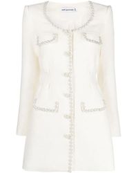 Self-Portrait - Crystal-Embellished Blazer Dress - Lyst