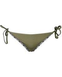 Calvin Klein - Logo-Print Side-Tie Bikini Bottoms - Lyst