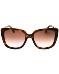 Moschino - Tortoiseshell-Effect Logo-Plaque Sunglasses - Lyst
