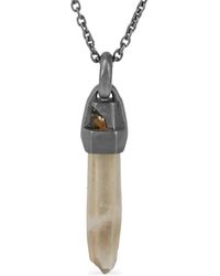 Parts Of 4 - Talisman Halskette aus Sterlingsilber mit Rauchquarz - Lyst