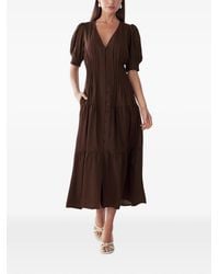 Willa - Apple V-Neck Midi Dress - Lyst