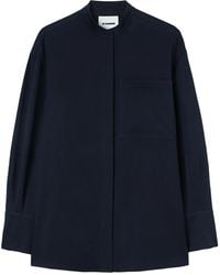 Jil Sander - Camisa sin cuello con botones - Lyst