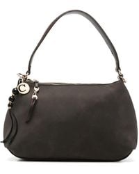 CafeNoir - Suede-Effect Shoulder Bag - Lyst
