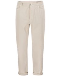 Brunello Cucinelli - Jean Cigarette À Coupe Cinq Poches - Lyst