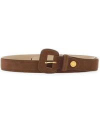 Gianni Chiarini - Logo-Engraved Suede Belt - Lyst