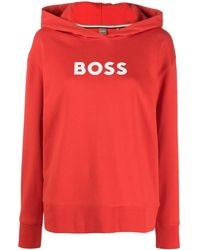 BOSS - Hoodie Mit Logo - Lyst