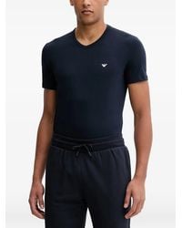 Emporio Armani - Lot De Deux T-Shirts D'Intérieur En Jersey Stretch À Col V - Lyst