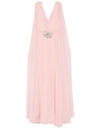 SILK LOVE & LACE - Ilena Crystal-Embellished Cape-Sleeve Maxi Dress - Lyst