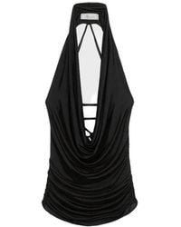Blumarine - V-Neck Ruched Top - Lyst