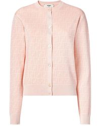 Fendi - Patterned Buttoned Cardigan - Lyst