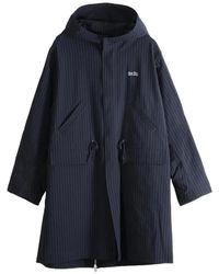 Undercover - Pinstripe-Pattern Hooded Coat - Lyst