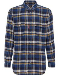 DSquared² - Checked Linen Shirt - Lyst
