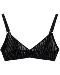 Heist - Nieve Flocked Mesh Bralette - Lyst
