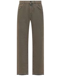 AMISH - Katoenen Jeans Met Franje - Lyst
