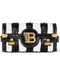 Balmain - B-Buzz Clutch Mit Perlendetail - Lyst