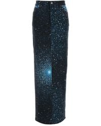 GIUSEPPE DI MORABITO - Galaxy-Print Denim Maxi Skirt - Lyst