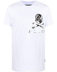 Philipp Plein - Camouflage Skull-print Cotton T-shirt - Lyst