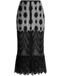 Dolce & Gabbana - Chantilly Lace Midi Skirt - Lyst
