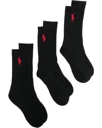 Polo Ralph Lauren - Three-Pack Big Pony-Motif Socks - Lyst