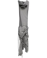 VAQUERA - Gedrapeerde Midi-Jurk - Lyst
