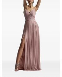 Cristallini - Robe-Bustier Longue Pandora À Fronces - Lyst