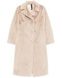 DUNO - Belted Shearling-Effect Coat - Lyst