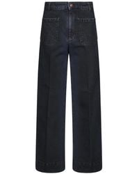Victoria Beckham - Patch-Pocket Wide-Leg Jeans - Lyst