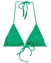 FARM Rio - Embroidered Triangle Bikini Top - Lyst