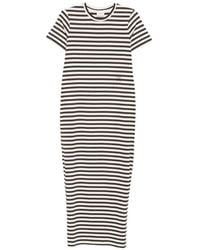 Closed - Vestido A Rayas Con Logo Estampado - Lyst