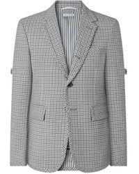 Thom Browne - Wool Pique Gunclub Check Jacket With Armband - Lyst