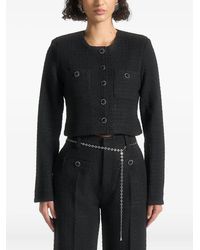Manière De Voir - Celine Cropped-Tweed-Jacke mit Perlendetail - Lyst