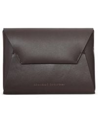 Brunello Cucinelli - Envelope-Style Leather Clutch Bag - Lyst