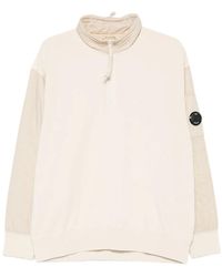 C.P. Company - Half-Zip Quilted-Panel Sweatshirt - Lyst