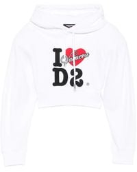 DSquared² - Logo Cotton Hoodie - Lyst