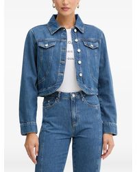 KARL LAGERFELD - Button Cropped Jacket - Lyst
