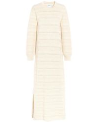 Barrie - Lace-Stripe Knitted Maxi Dress - Lyst
