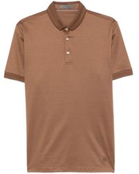 Corneliani - Button-Fastening Short-Sleeve Polo Shirt - Lyst