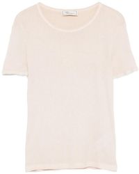 Blumarine - Ribbed Short-Sleeve T-Shirt - Lyst