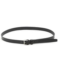 Saint Laurent - Resin-Insert Brushed-Leather Belt - Lyst