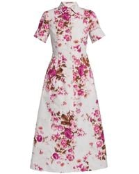 Erdem - Floral-Print Midi Dress - Lyst