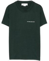 Victoria Beckham - Logo-Embroidered Cotton T-Shirt - Lyst