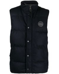 Canada Goose - Navy Garson Padded Gilet - Men's - Recycled Wool/other Fibres/polyamide/polyesterfeather Down - Lyst