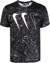 COMME DES GARÇON BLACK - T-Shirt Mit Logo-Print - Lyst